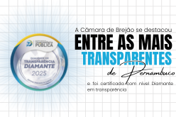 Imagem da notícia Câmara Municipal de Brejão obtém selo Diamante em avaliação nacional de transparência